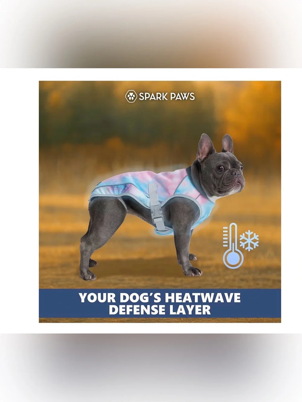 Spark Paws Dog Cooling Vest ,XLarge, Pastel,SPF 50 UV Sun Protection